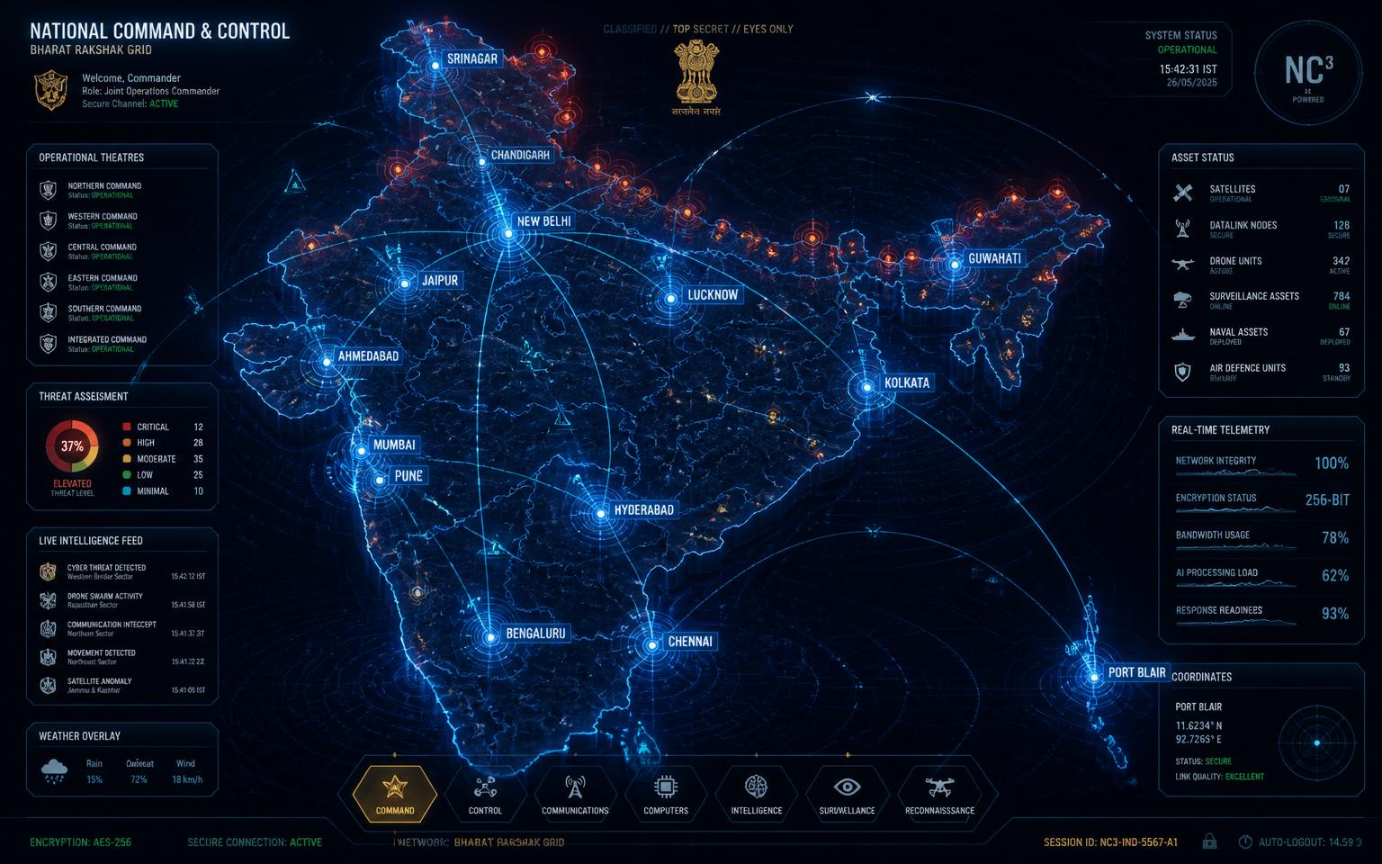 Global threat map